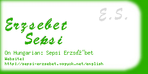 erzsebet sepsi business card